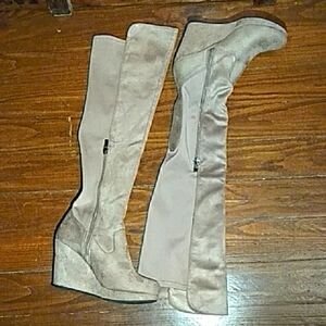 Chinese Laundry Light Pink Over the Knee Boots